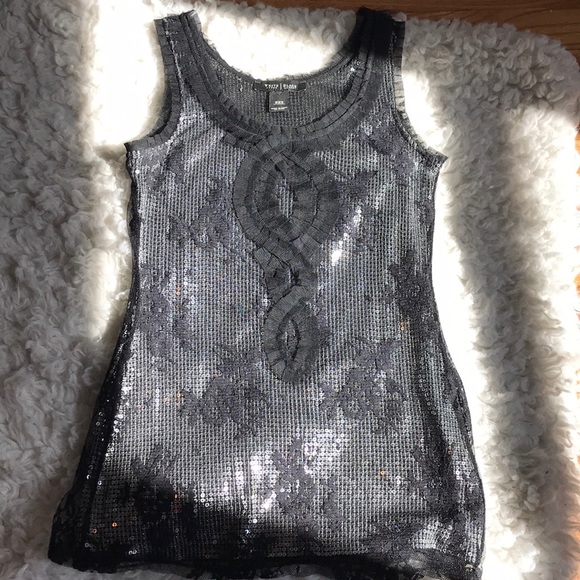 WHBM sequins and lace top - Picture 3 of 6
